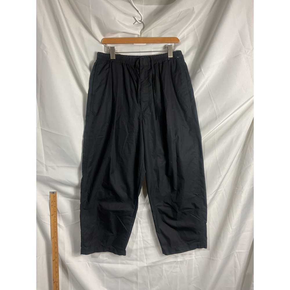 Uniqlo U Lemaire Womens Wide Leg Snap Hem Pants Large Parachute Cropped Pants - Picture 2 of 7